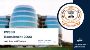 Read more about the article PSSSB Recruitment 2023: Apply Online for 157 Positions