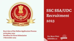 Read more about the article Don’t Miss the SSC SSA/UDC Exam: Apply Now for 272 Vacancies