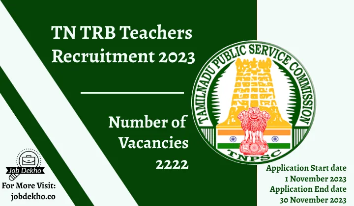 You are currently viewing TN TRB Teachers Recruitment 2023 Now Open for 2222 Vacancies