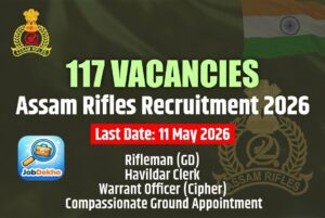 Assam Rifles Recruitment 2026: 117 Vacancies for Rifleman, Havildar Clerk & Other Posts – Apply by 11 May 2026