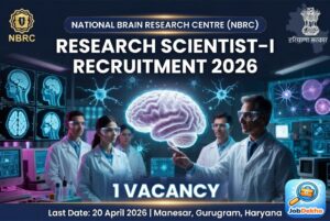 NBRC Research Scientist-I Recruitment 2026: 1 Vacancy in Dr. Ahmad Raza Lab – Apply Offline by 20 April 2026
