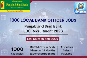 Punjab and Sind Bank LBO Recruitment 2026: 1000 Local Bank Officer Vacancies Announced Apply by 20 April