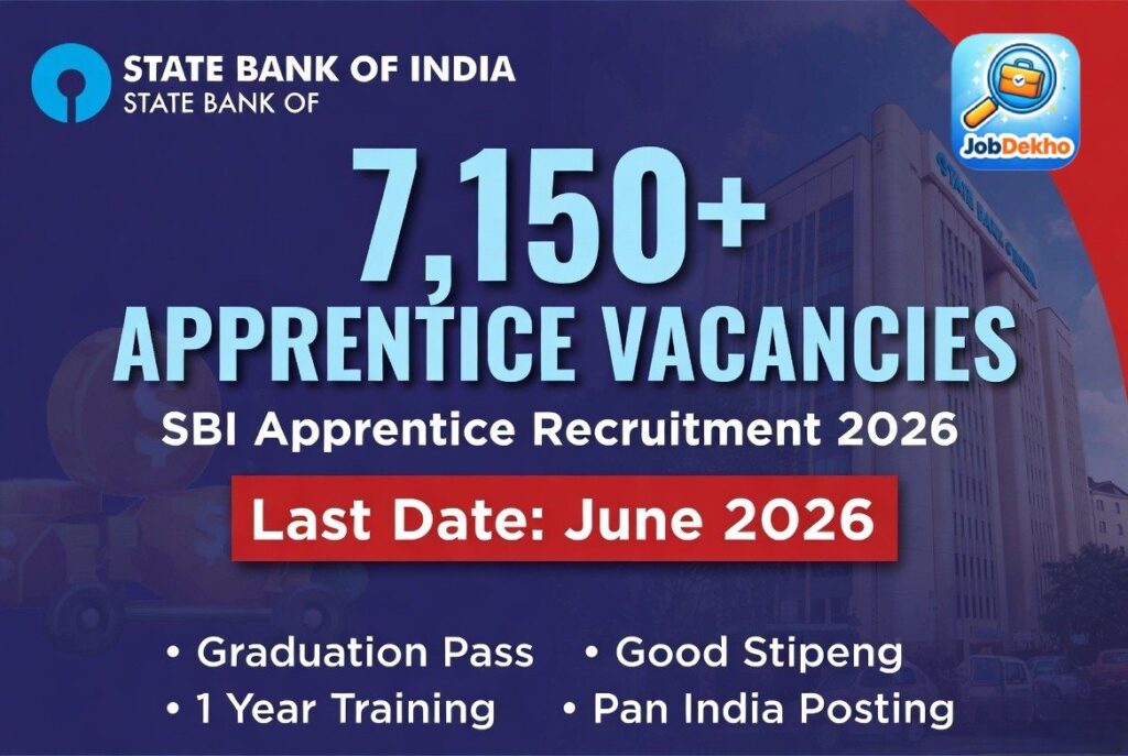 SBI Apprentice Recruitment 2026: Graduates Ke Liye 7,150+ Vacancies – Apply Online!