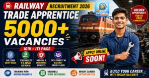 Railway Various Zones Trade Apprentice Recruitment 2026: 5000+ Vacancies