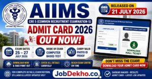 AIIMS CRE 5 Admit Card 2026 Released Download Your Hall Ticket Now