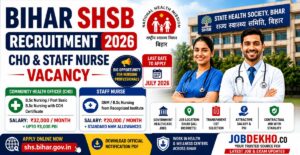 Bihar SHSB Recruitment 2026: Apply Online for CHO & Staff Nurse Posts