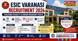 ESIC Varanasi Teaching Faculty Recruitment 2026 OUT