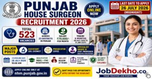 Punjab House Surgeon Recruitment 2026 Notification