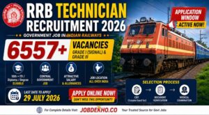 RRB Technician Recruitment 2026: Apply Online