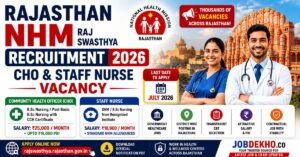 Rajasthan NHM Recruitment 2026 Apply Online for CHO & Staff Nurse Posts