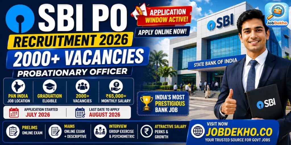 SBI PO Recruitment 2026: 2000+ Posts Par Bharti