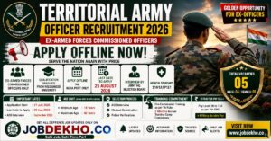 Territorial Army Officer Recruitment 2026