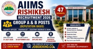 AIIMS Rishikesh Govt Jobs 2026, 47 Vacancies