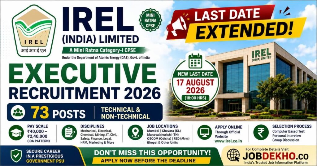 IREL Executive Recruitment 2026