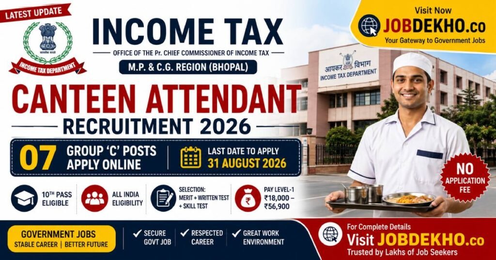 Income Tax Govt Job Alert 2026