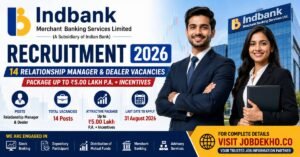 Indbank Banking & Stock Broking Jobs Alert 2026