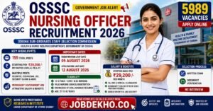 OSSSC Nursing Officer Recruitment 2026