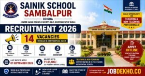 Sainik School Sambalpur Teacher Jobs 2026