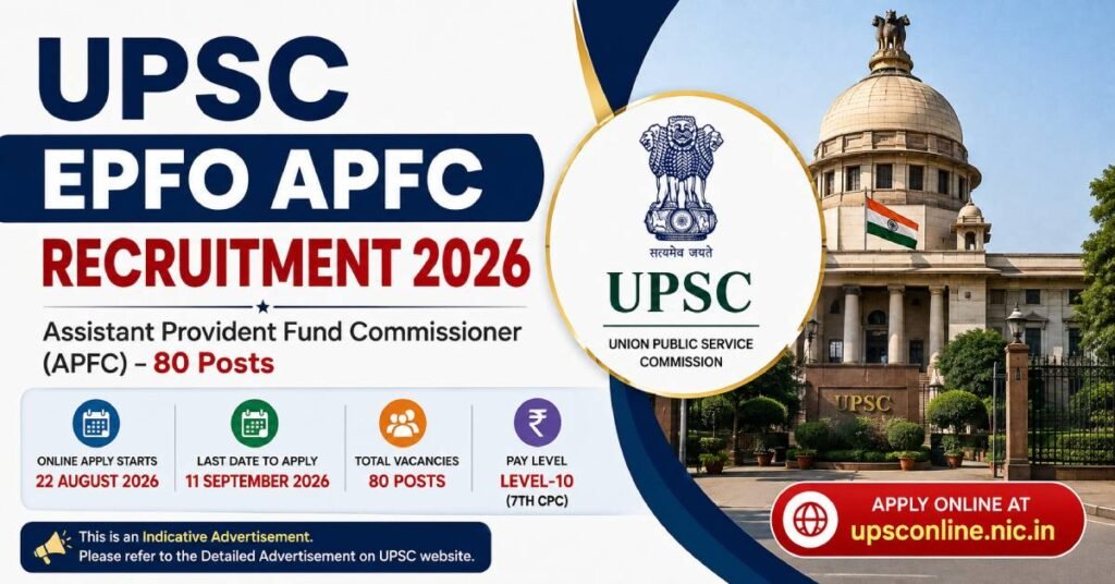 UPSC EPFO APFC Recruitment 2026