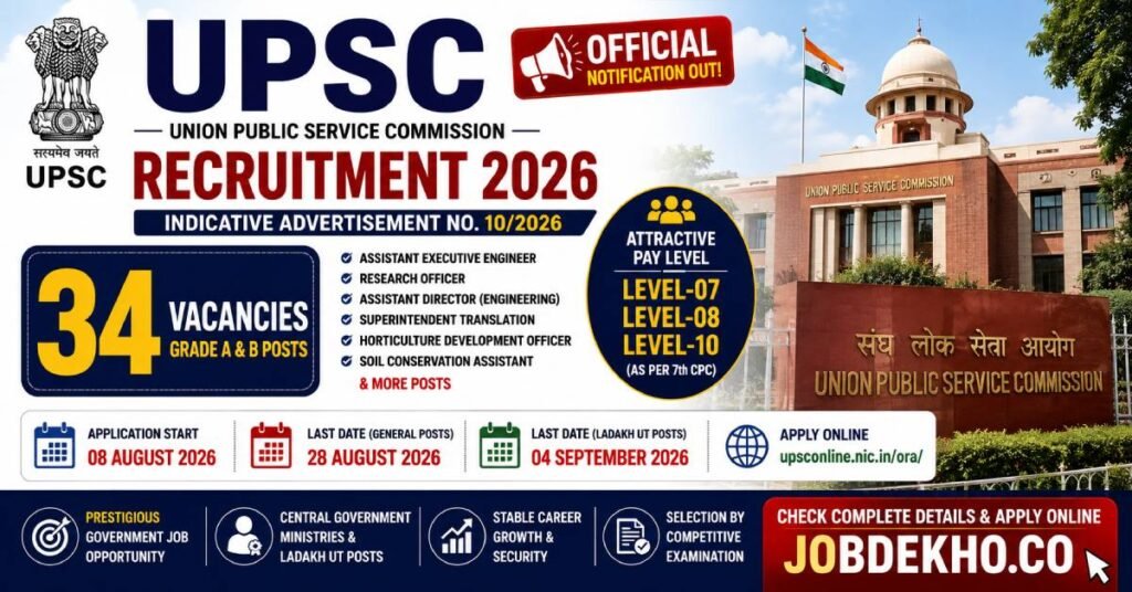 UPSC Recruitment 2026