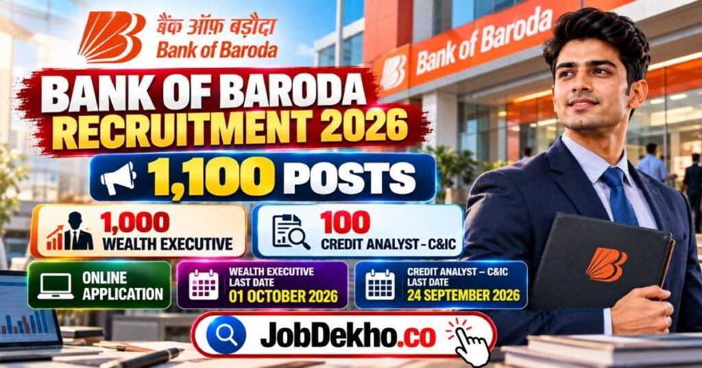 Bank of Baroda Recruitment 2026, 1100 Officer Posts