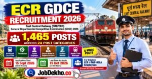 ECR GDCE Recruitment 2026, 1465 Posts