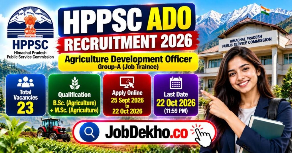 HPPSC ADO Recruitment 2026, 23 Agriculture Development Officer Posts