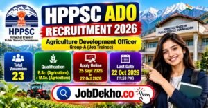 HPPSC ADO Recruitment 2026, 23 Agriculture Development Officer Posts