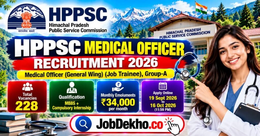 HPPSC Medical Officer Recruitment 2026, 228 Posts