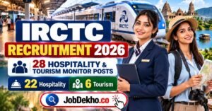IRCTC Recruitment 2026, 28 Hospitality & Tourism Monitor Posts