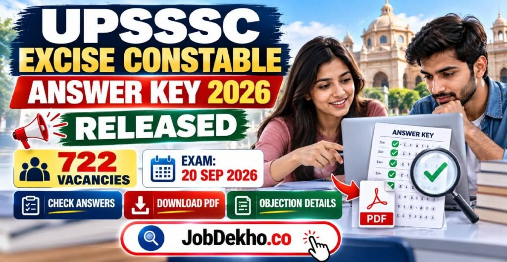 UPSSSC Excise Constable Answer Key 2026 Out Download PDF