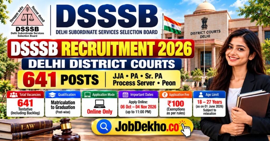 DSSSB Recruitment 2026_ 641 Posts, Eligibility & Apply Online